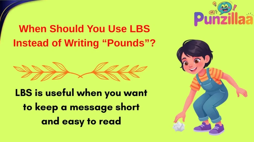 When Should You Use LBS Instead of Writing “Pounds”?