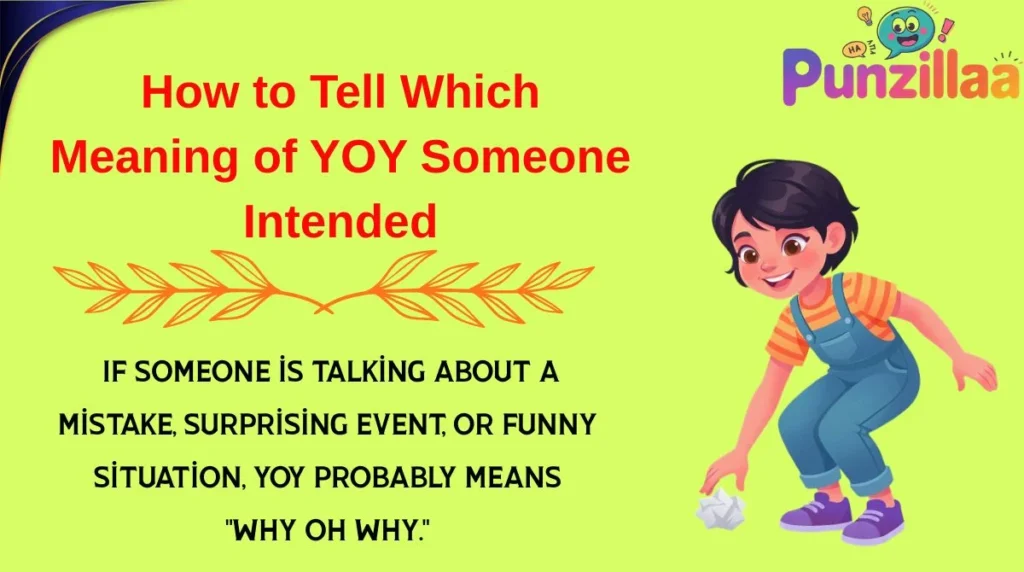 How to Tell Which Meaning of YOY Someone Intended