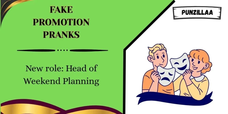 Fake Promotion Pranks