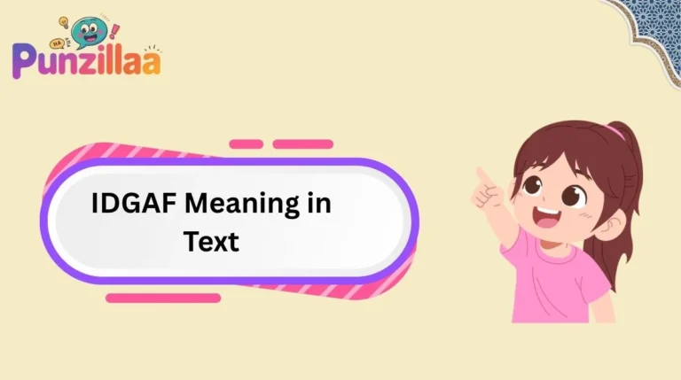 IDGAF Meaning in Text