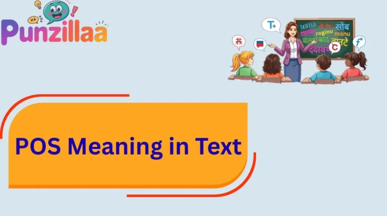 POS Meaning in Text