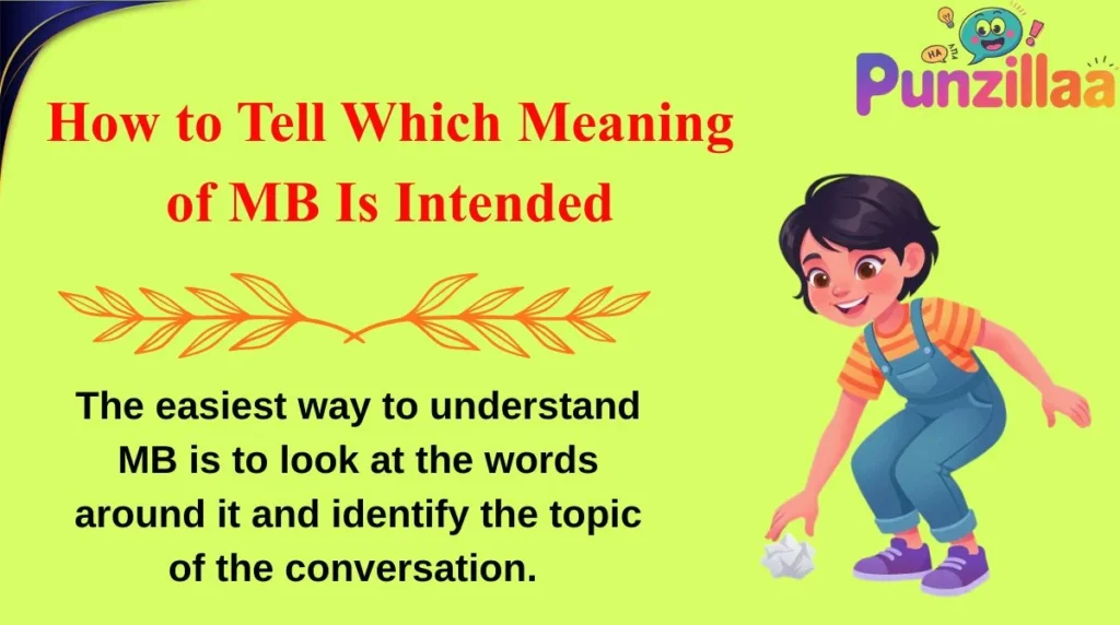 How to Tell Which Meaning of MB Is Intended